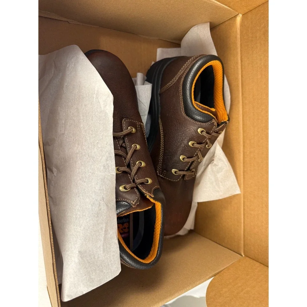 Timberland PRO TiTAN Oxford Work Shoes Men's 11M Brown Soft Toe Christmas Gift